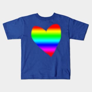 Linear Spectrum Rainbow Love Heart Kids T-Shirt